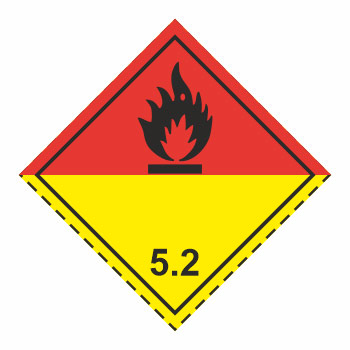 Знак перевозки опасных грузов «Класс 5.2. Органические пероксиды»